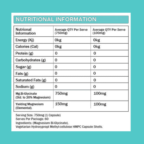 Magnesium Bi-Glycinate 60 Capsules-Primabolics-Matakana Pharmacy
